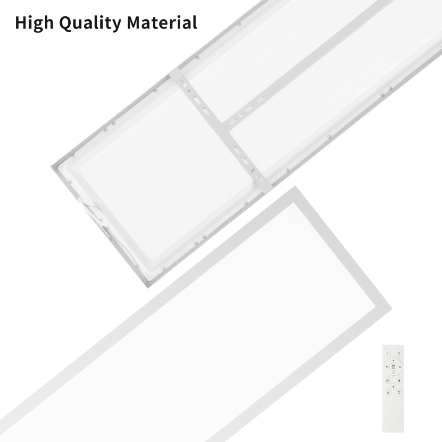 Brilagi - LED Dimmable bathroom ceiling light FRAME SMART LED/50W/230V 120x30 cm 3000-6000K IP44 silver + remote control