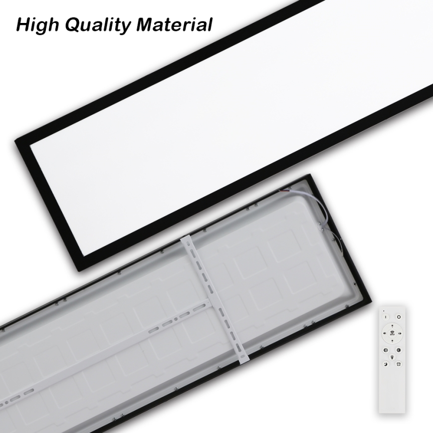 Brilagi - LED Dimmable bathroom ceiling light FRAME SMART LED/50W/230V 30x120 cm 3000-6000K IP44 black + remote control