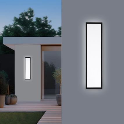 Brilagi - LED Dimmable bathroom ceiling light FRAME SMART LED/50W/230V 30x120 cm 3000-6000K IP44 black + remote control