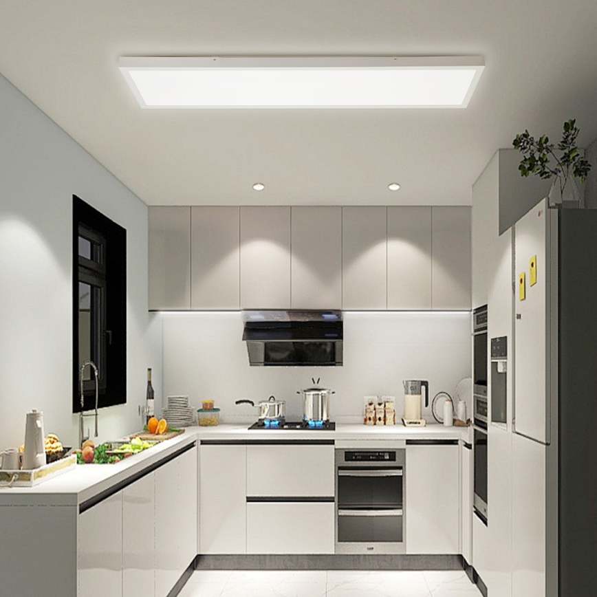 Brilagi - LED Dimmable bathroom ceiling light FRAME SMART LED/50W/230V 30x120 cm 3000-6000K IP44 white + remote control