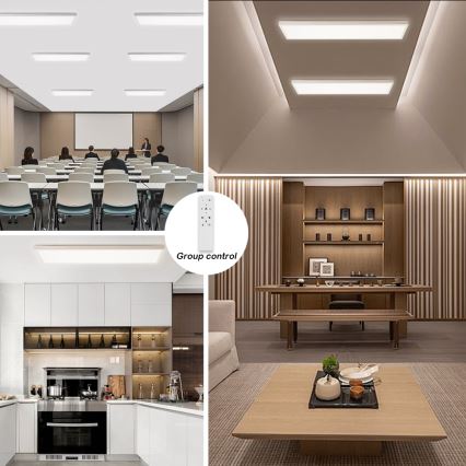 Brilagi - LED Dimmable bathroom ceiling light FRAME SMART LED/50W/230V 30x120 cm 3000-6000K IP44 white + remote control