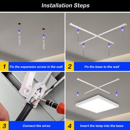 Brilagi - LED Dimmable bathroom ceiling light FRAME SMART LED/50W/230V 60x60 cm 3000-6000K IP44 white + remote control