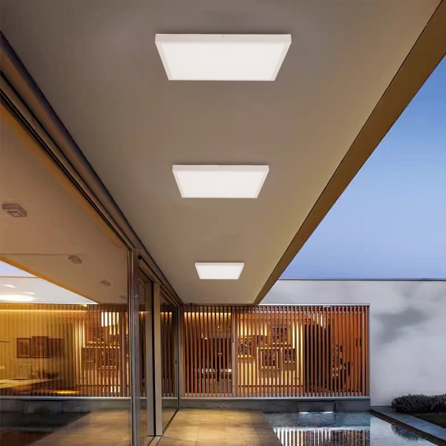 Brilagi - LED Dimmable bathroom ceiling light FRAME SMART LED/50W/230V 60x60 cm 3000-6000K IP44 white + remote control