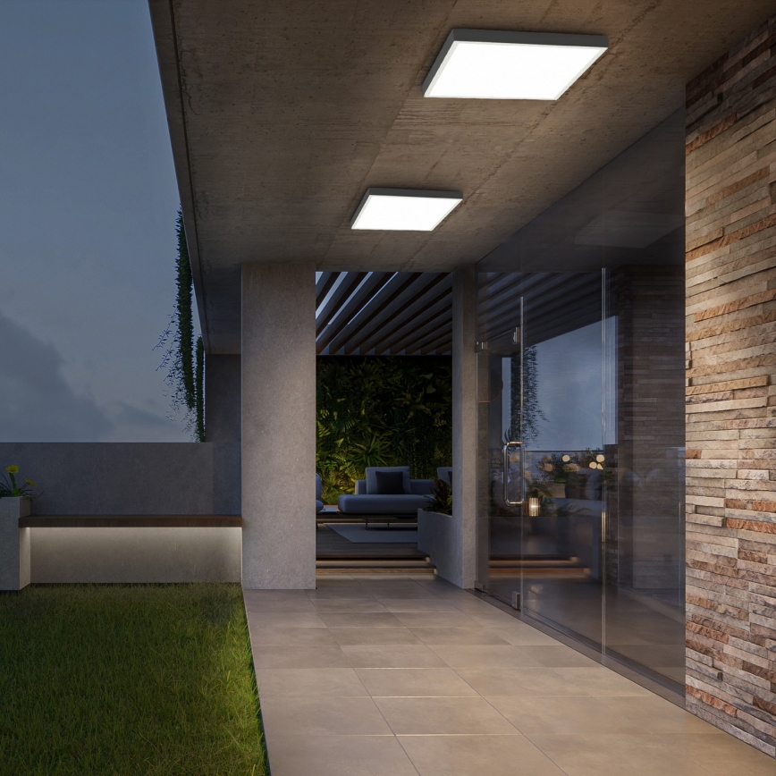 Brilagi - LED Dimmable bathroom ceiling light FRAME SMART LED/50W/230V 60x60 cm 3000-6000K IP44 white + remote control