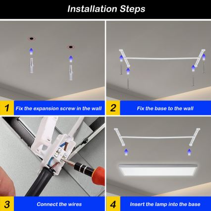 Brilagi - FRAME SMART Dimmable Bathroom Ceiling Light LED/50W/230V 30x120 cm 3000-6000K IP44 White + Remote Control