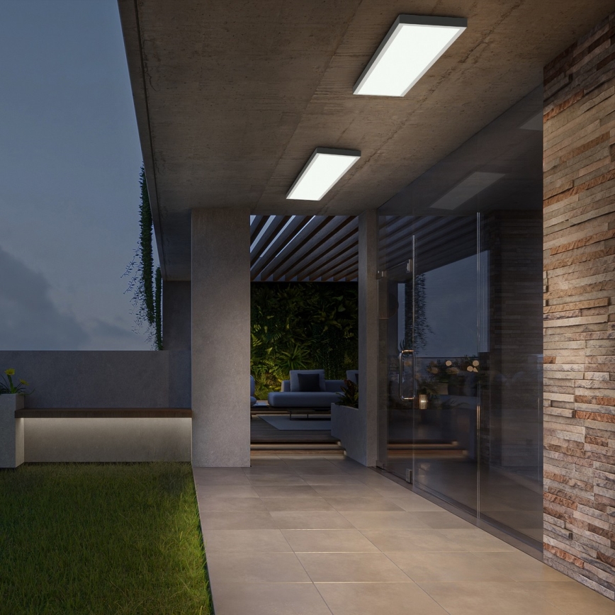 Brilagi - FRAME SMART Dimmable Bathroom Ceiling Light LED/50W/230V 30x120 cm 3000-6000K IP44 White + Remote Control