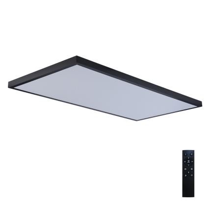 Brilagi - LED Dimmable Bathroom Ceiling Light FRAME SMART LED/96W/230V 120x60 cm 3000-6000K IP44 Black + Remote Control