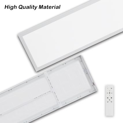 Brilagi - FRAME SMART Dimmable LED Bathroom Ceiling Light 50W/230V 120x30 cm 3000-6000K IP44 White + Remote Control