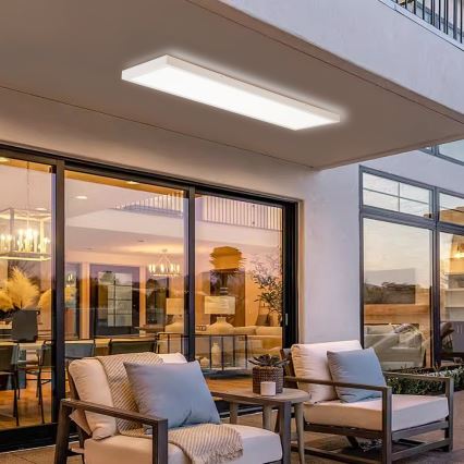 Brilagi - FRAME SMART Dimmable LED Bathroom Ceiling Light 50W/230V 120x30 cm 3000-6000K IP44 White + Remote Control