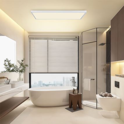 Brilagi - Dimmable LED Bathroom Ceiling Light FRAME SMART LED/96W/230V 120x60 cm 3000-6000K IP44 White + Remote Control