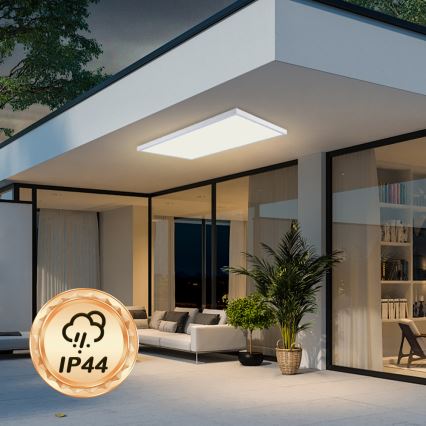 Brilagi - Dimmable LED Bathroom Ceiling Light FRAME SMART LED/96W/230V 120x60 cm 3000-6000K IP44 White + Remote Control