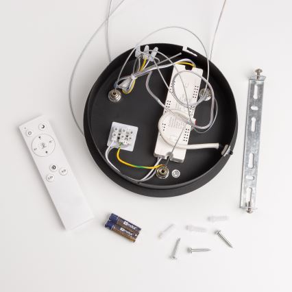 Brilagi - FALCON LED Dimmable Cable Pendant Light LED/80W/230V 3000-6500K dia. 60 cm Black + Remote Control