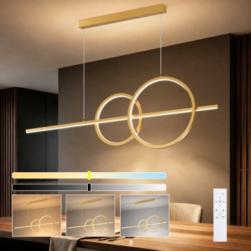 BRILAGI - LED Dimmable cable-hung pendant light SIGNATURE LED/53W/230V 3000-6000K 120 cm gold + remote control