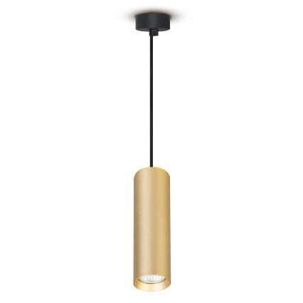 Brilagi - LED RGBW Dimmable cable-suspended pendant SELE 1xGU10/6W/230V 3000K black/gold + remote control