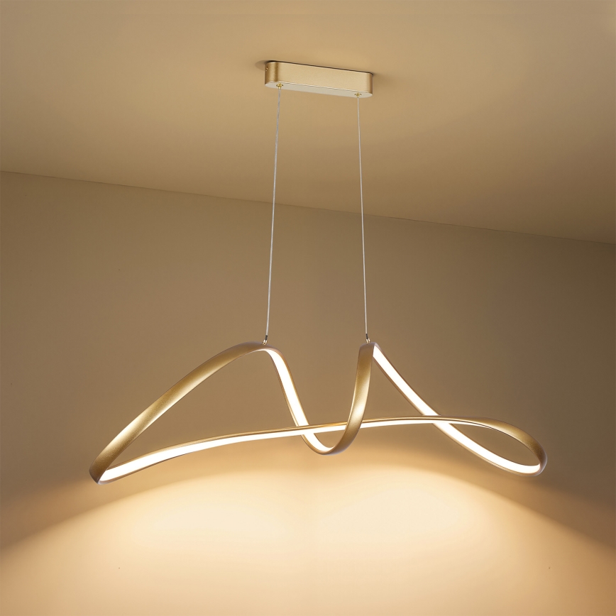 Brilagi - TWISTER LED Dimmable Cable Pendant Light LED/60W/230V 3000-6000K Gold + Remote Control