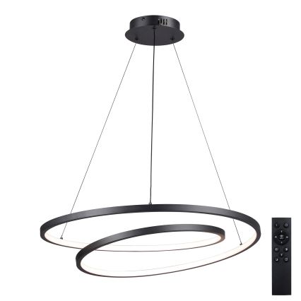 Brilagi - TWISTER LED dimmable cable pendant light, 75W, 230V, 3000–6000K, Ø70 cm, black + remote control
