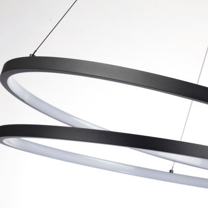 Brilagi - TWISTER LED dimmable cable pendant light, 75W, 230V, 3000–6000K, Ø70 cm, black + remote control