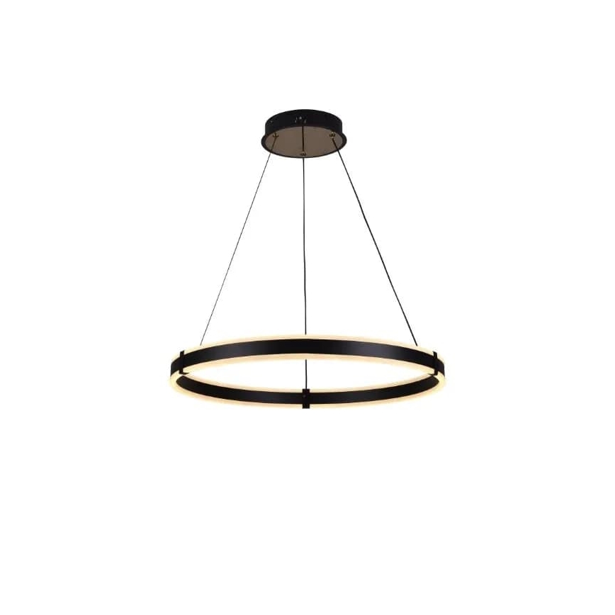 Brilagi - Dimmable LED CIRCLE pendant light on cable LED/85W/230V 3000-6500K diam. 60 cm black + remote control