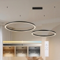 Brilagi - LED Dimmable Cable Pendant Lamp PORTOFINO LED/98W/230V 3000-6000K Black + Remote Control