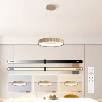 Brilagi - LED Dimmable Cable Pendant Light FALCON MODERN LED/30W/230V 3000-6500K 40 cm beige + remote control