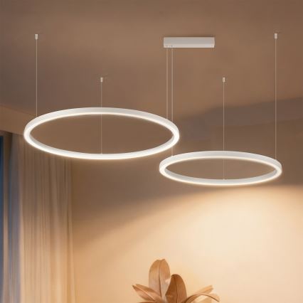 Brilagi - LED Dimmable Cable Pendant PORTOFINO LED/98W/230V 3000-6000K White + Remote Control