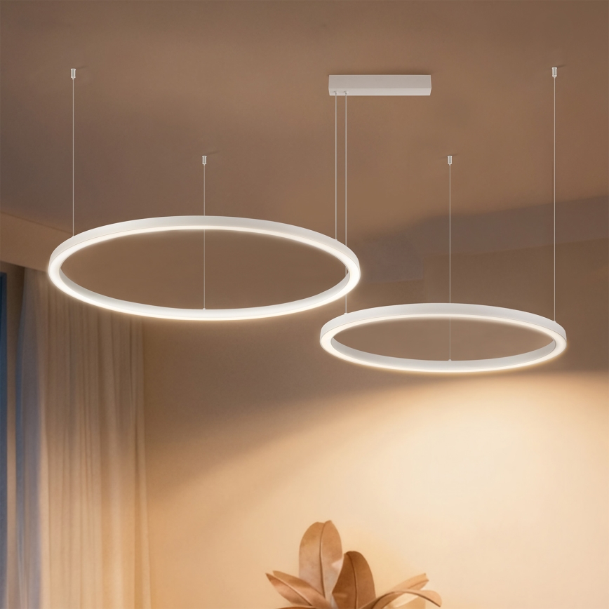 Brilagi - LED Dimmable Cable Pendant PORTOFINO LED/98W/230V 3000-6000K White + Remote Control