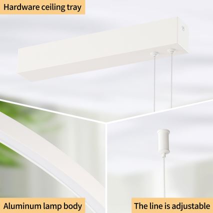 Brilagi - LED Dimmable Cable Pendant PORTOFINO LED/98W/230V 3000-6000K White + Remote Control