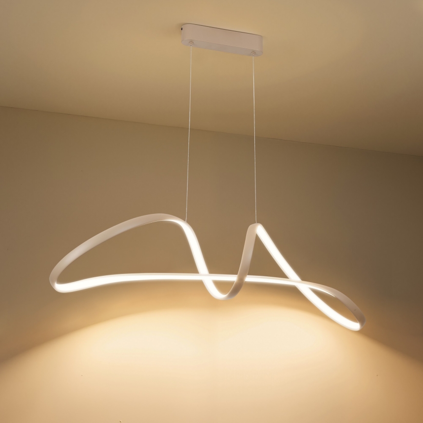 Brilagi - Dimmable LED Pendant on Cable TWISTER LED/60W/230V 3000-6000K Beige + Remote Control