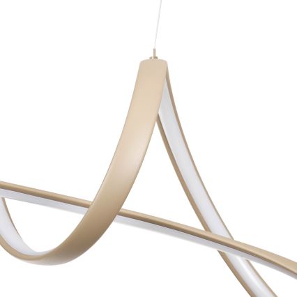 Brilagi - Dimmable LED Pendant on Cable TWISTER LED/60W/230V 3000-6000K Beige + Remote Control