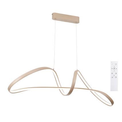 Brilagi - Dimmable LED Pendant on Cable TWISTER LED/60W/230V 3000-6000K Beige + Remote Control