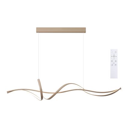 Brilagi - SIGNATURE Dimmable LED Cable Pendant Light LED/55W/230V 3000-6000K 120x23 cm beige + remote control