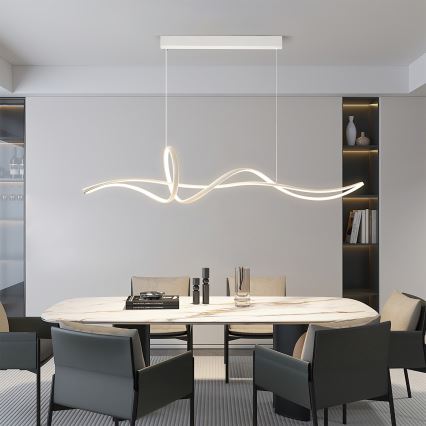 BRILAGI - SIGNATURE LED Dimmable Cable Pendant Lamp LED/55W/230V 3000-6000K 120x23 cm White + Remote Control