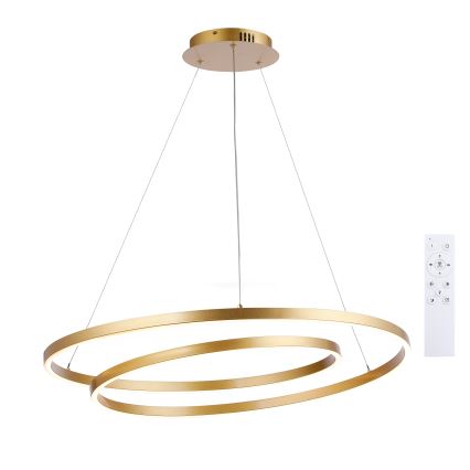 Brilagi - TWISTER LED Dimmable Cable Pendant Light LED/105W/230V 3000-6000K Ø 100 cm Gold + Remote Control