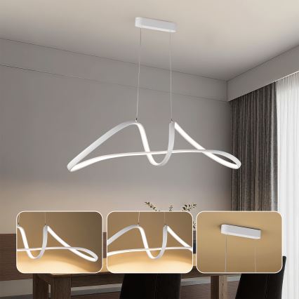 Brilagi - TWISTER Dimmable LED Cable Pendant Light LED/60W/230V 3000-6000K White + Remote Control
