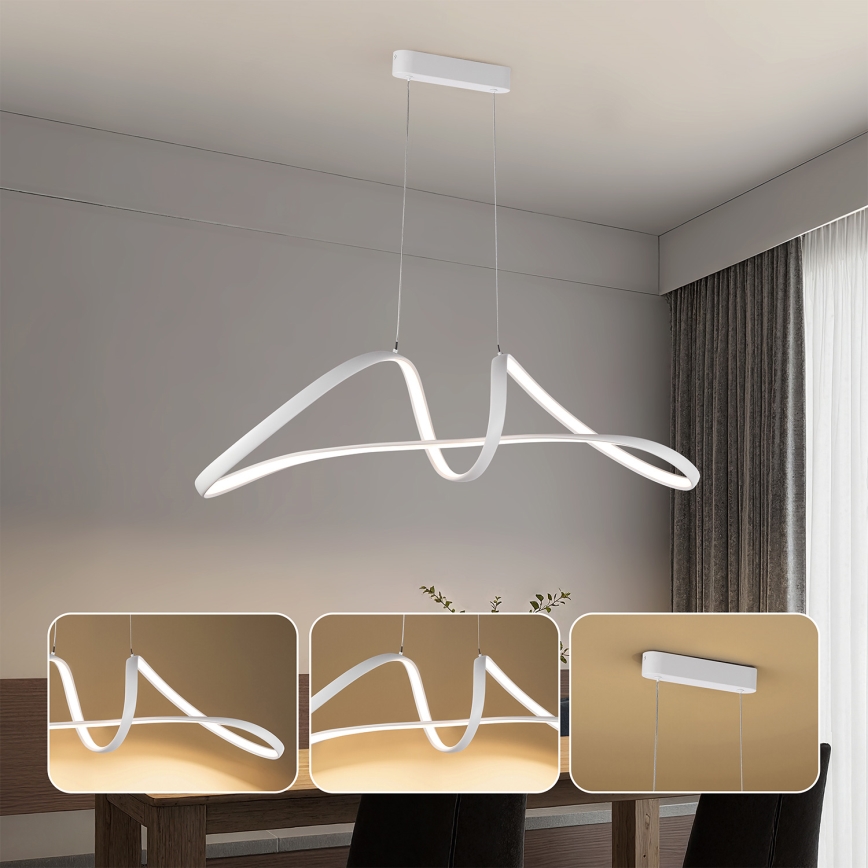 Brilagi - TWISTER Dimmable LED Cable Pendant Light LED/60W/230V 3000-6000K White + Remote Control