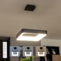 BRILAGI - LED Dimmable Cable-Suspended Chandelier FALCON II LED/80W/230V 3000-6500K 40x40 cm Black + Remote Control