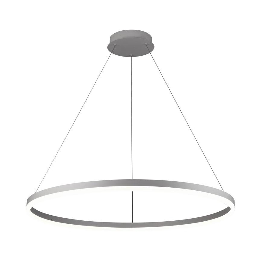 Brilagi - Dimmable LED Cable Pendant CIRCLE LED/55W/230V 3000-6500K Ø 80 cm Silver + Remote Control