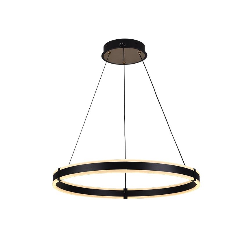 Brilagi - CIRCLE LED dimmable cable-suspended pendant light LED/85W/230V 3000-6500K Ø 60 cm black/gold + remote control