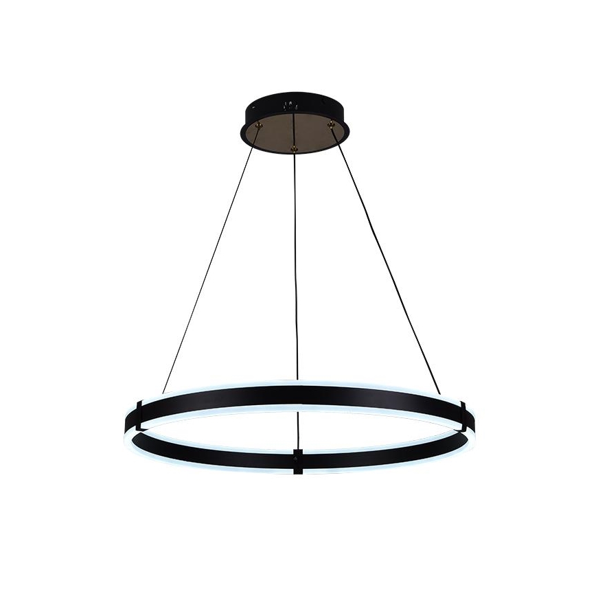 Brilagi - CIRCLE LED dimmable cable-suspended pendant light LED/85W/230V 3000-6500K Ø 60 cm black/gold + remote control