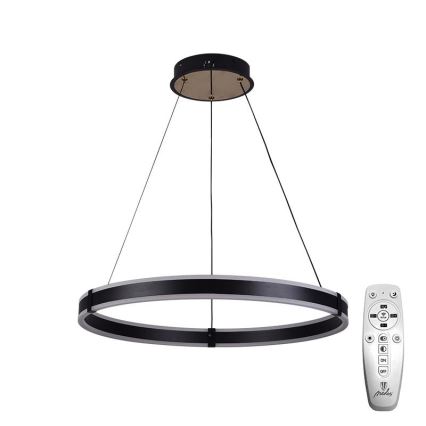 Brilagi - CIRCLE LED dimmable cable-suspended pendant light LED/85W/230V 3000-6500K Ø 60 cm black/gold + remote control