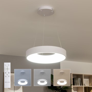 Brilagi - LED Dimmable Cable-Suspended Pendant FALCON II LED/67W/230V 3000-6500K diam. 40 cm white + remote control