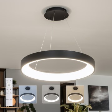 Brilagi - LED Dimmable Cable-Suspended Pendant FALCON II LED/99W/230V 3000-6500K Ø 60 cm Black + Remote Control