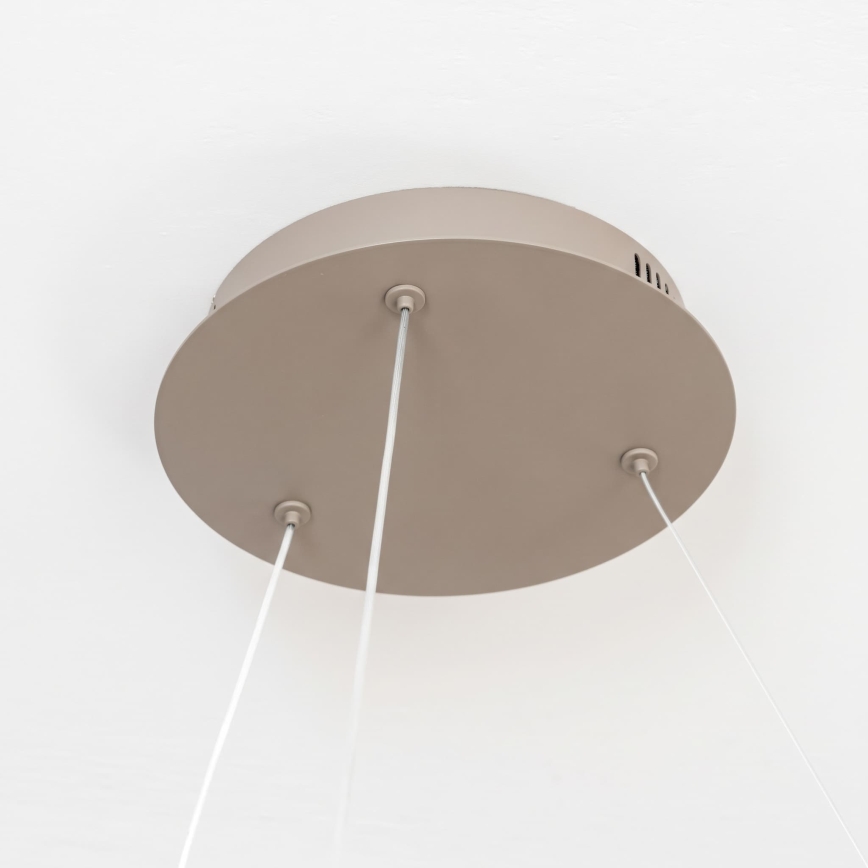 BRILAGI - Dimmable LED cable-suspended pendant FALCON II LED/99W/230V 3000-6500K Ø 60 cm beige + remote control