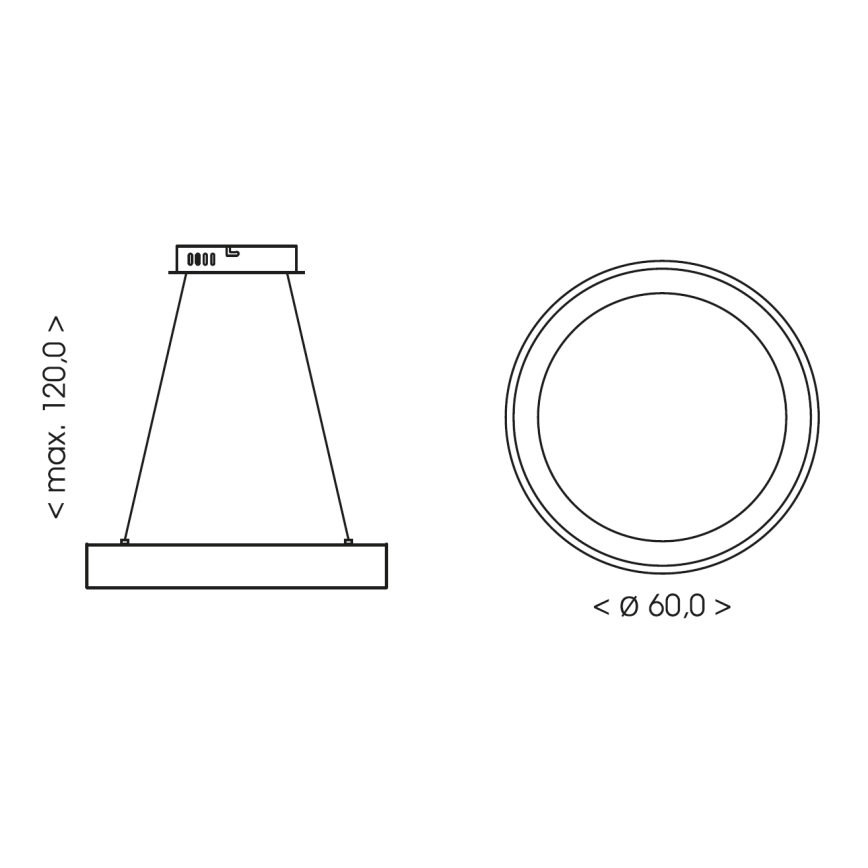 BRILAGI - Dimmable LED cable-suspended pendant FALCON II LED/99W/230V 3000-6500K Ø 60 cm beige + remote control