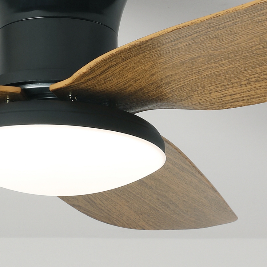 Brilagi - LED Dimmable ceiling fan LED/30W/230V 3000-6500K black/brown + remote control