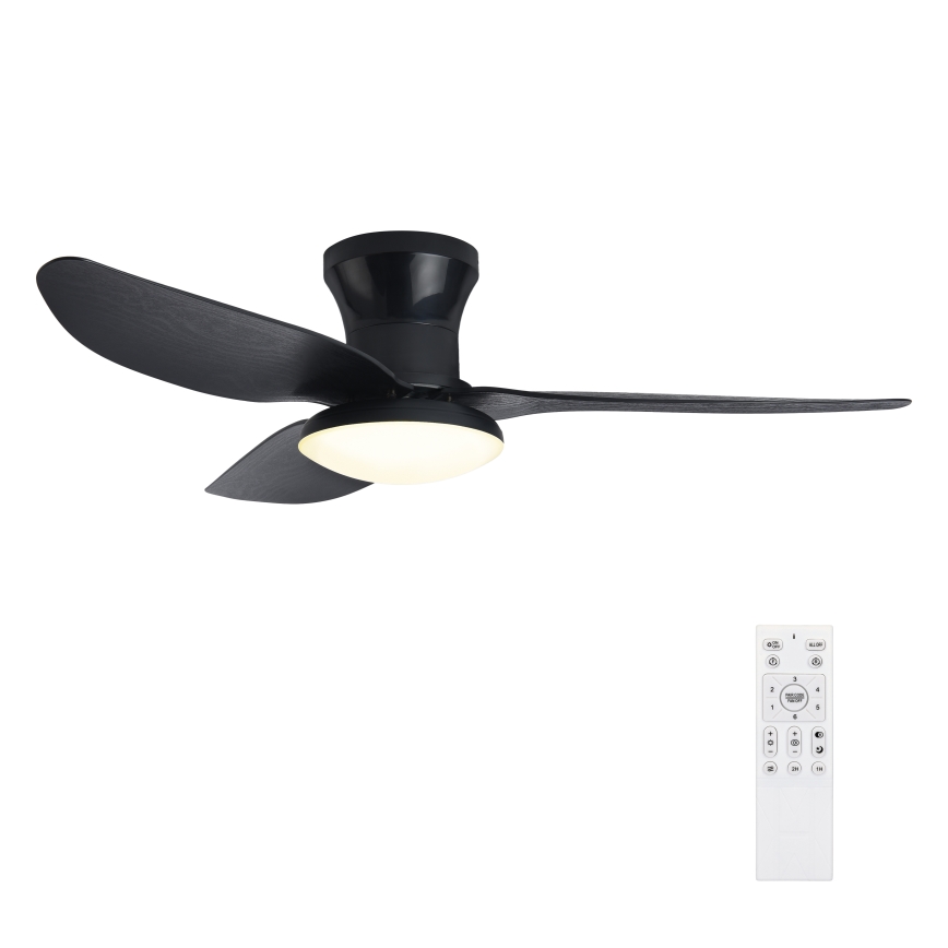Brilagi - LED Dimmable ceiling fan LED/30W/230V 3000-6500K black + remote control