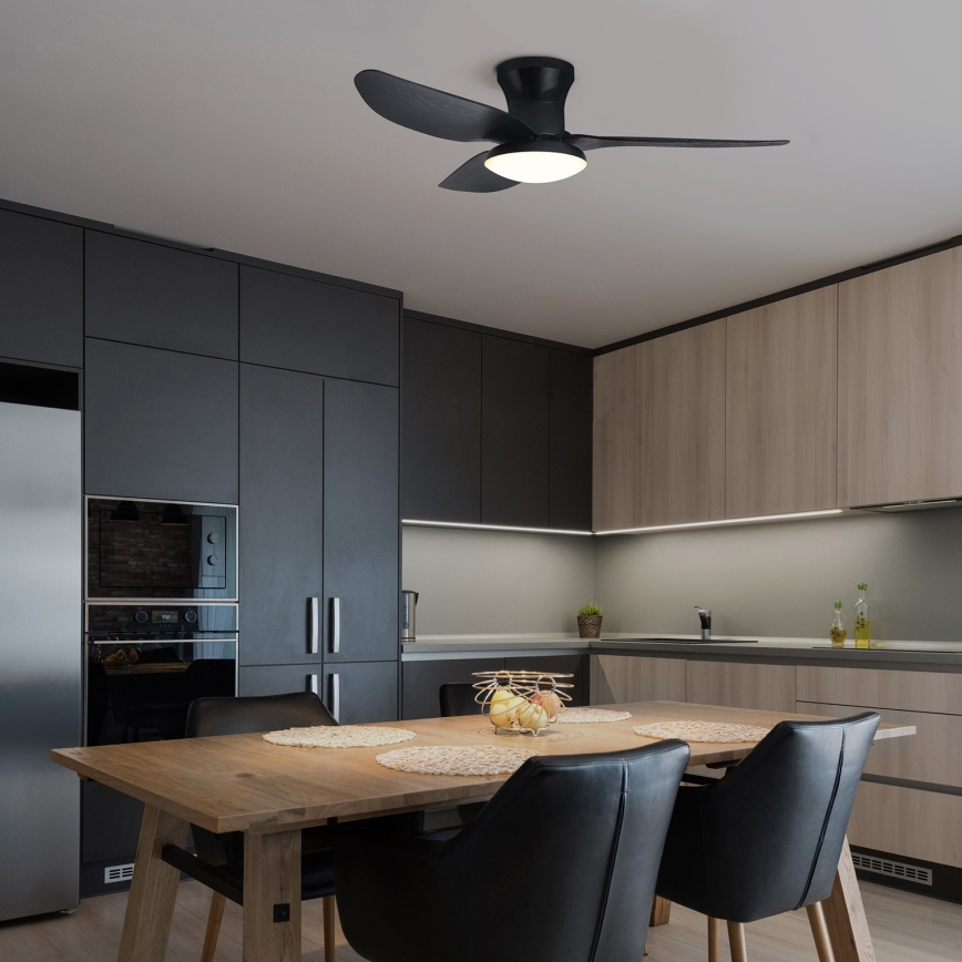 Brilagi - LED Dimmable ceiling fan LED/30W/230V 3000-6500K black + remote control