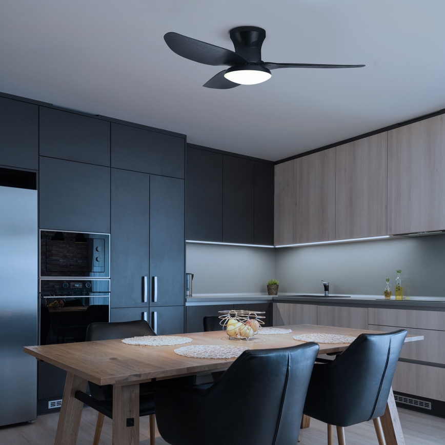 Brilagi - LED Dimmable ceiling fan LED/30W/230V 3000-6500K black + remote control