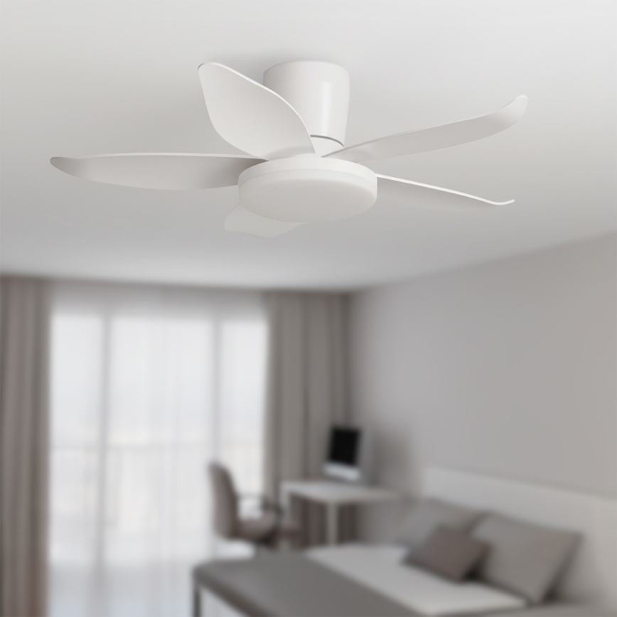 Brilagi - Dimmable LED Ceiling Fan, 32W, 230V, Ø95 cm, White + Remote Control
