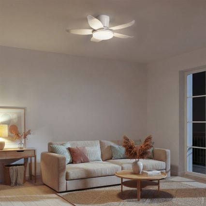 Brilagi - Dimmable LED Ceiling Fan, 32W, 230V, Ø95 cm, White + Remote Control
